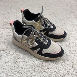 POSH By Poelman Womens Faux Fur Metallic Sneakers EU 39 US 8.5-9